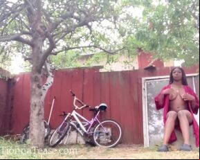 Flashing my Titties under the Tree