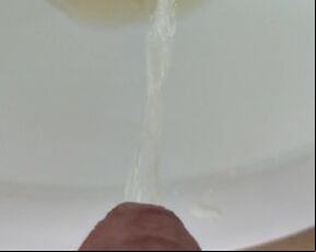 Piss into sink