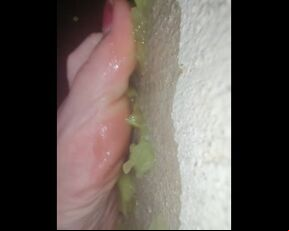 Smashing juicy grapes under my big toes close up under and side pov